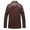 Jaqueta Gola Polo de Couro Masculina Sampaio®